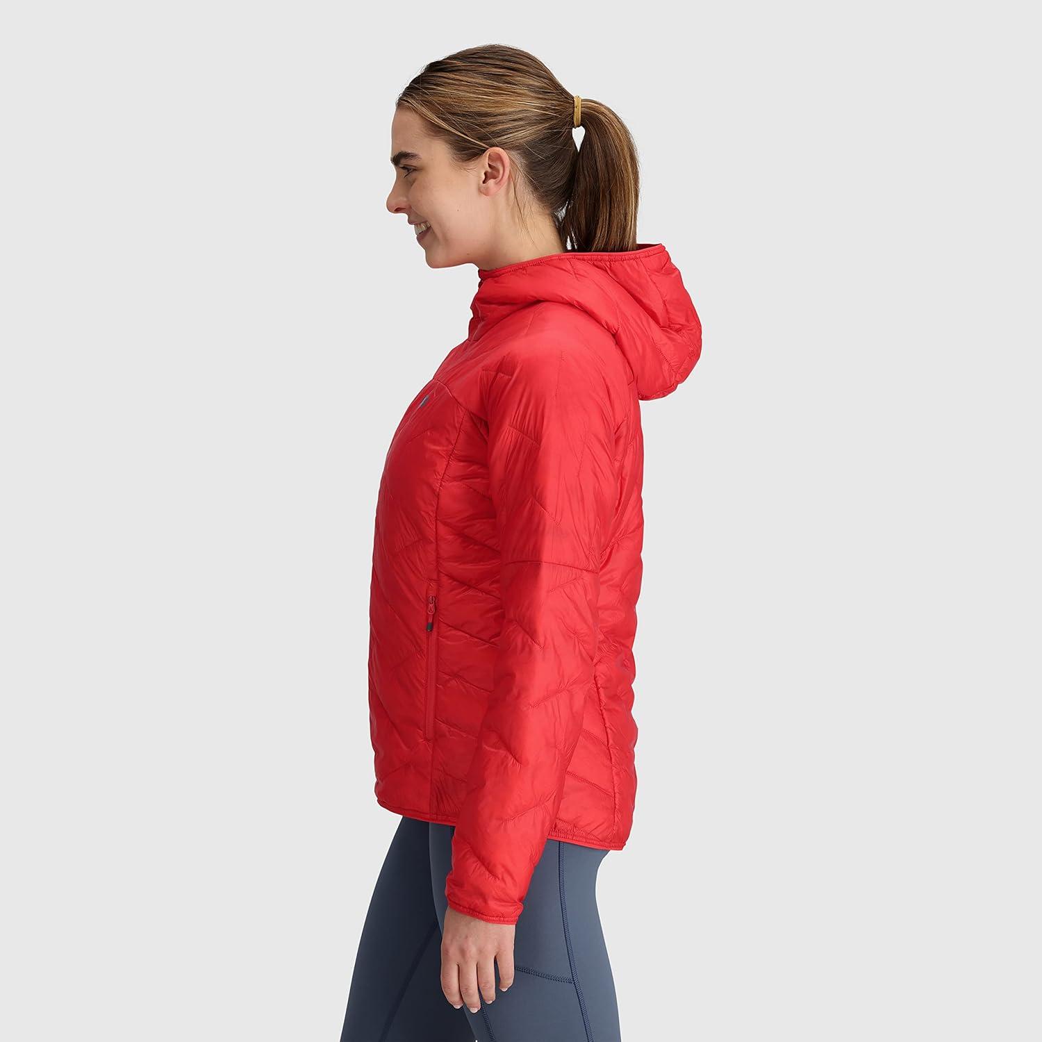 imageOutdoor Research Womens Ferrosi Hoodie QuickDrying amp UV 50 Sun ProtectionRhubarb