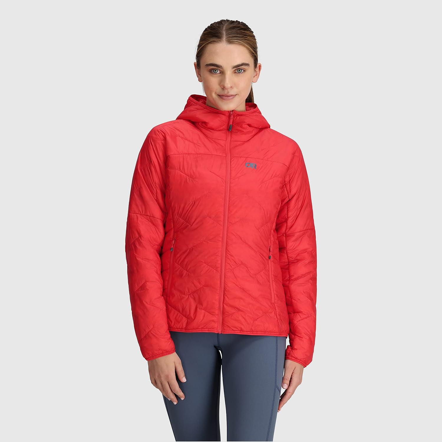 imageOutdoor Research Womens Ferrosi Hoodie QuickDrying amp UV 50 Sun ProtectionRhubarb