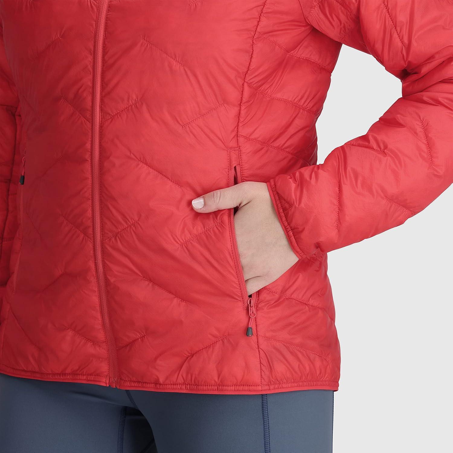 imageOutdoor Research Womens Ferrosi Hoodie QuickDrying amp UV 50 Sun ProtectionRhubarb