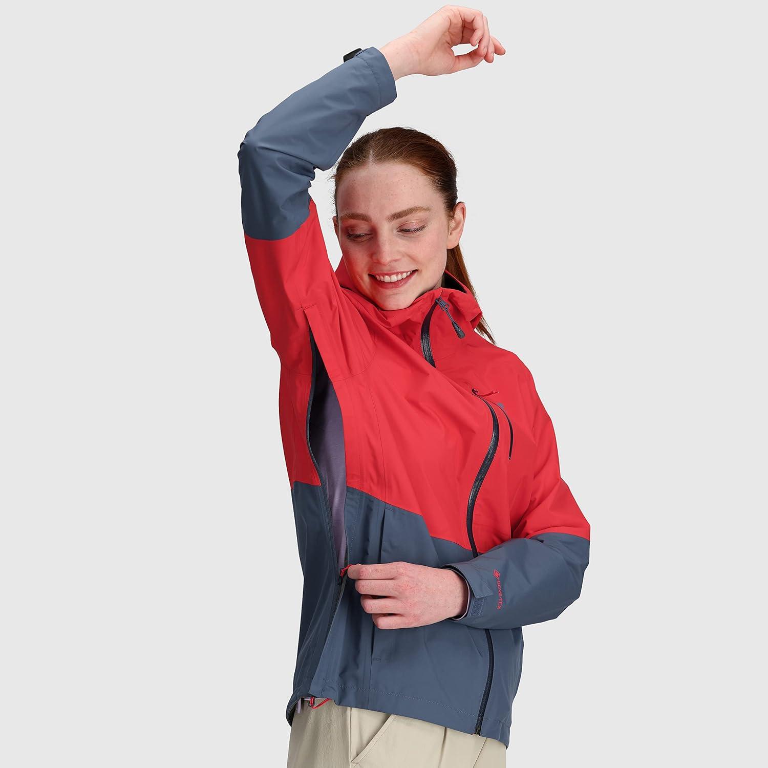 imageOutdoor Research Womens Aspire II Jacket Water amp Windproof Outdoor JacketRhubarbDawn