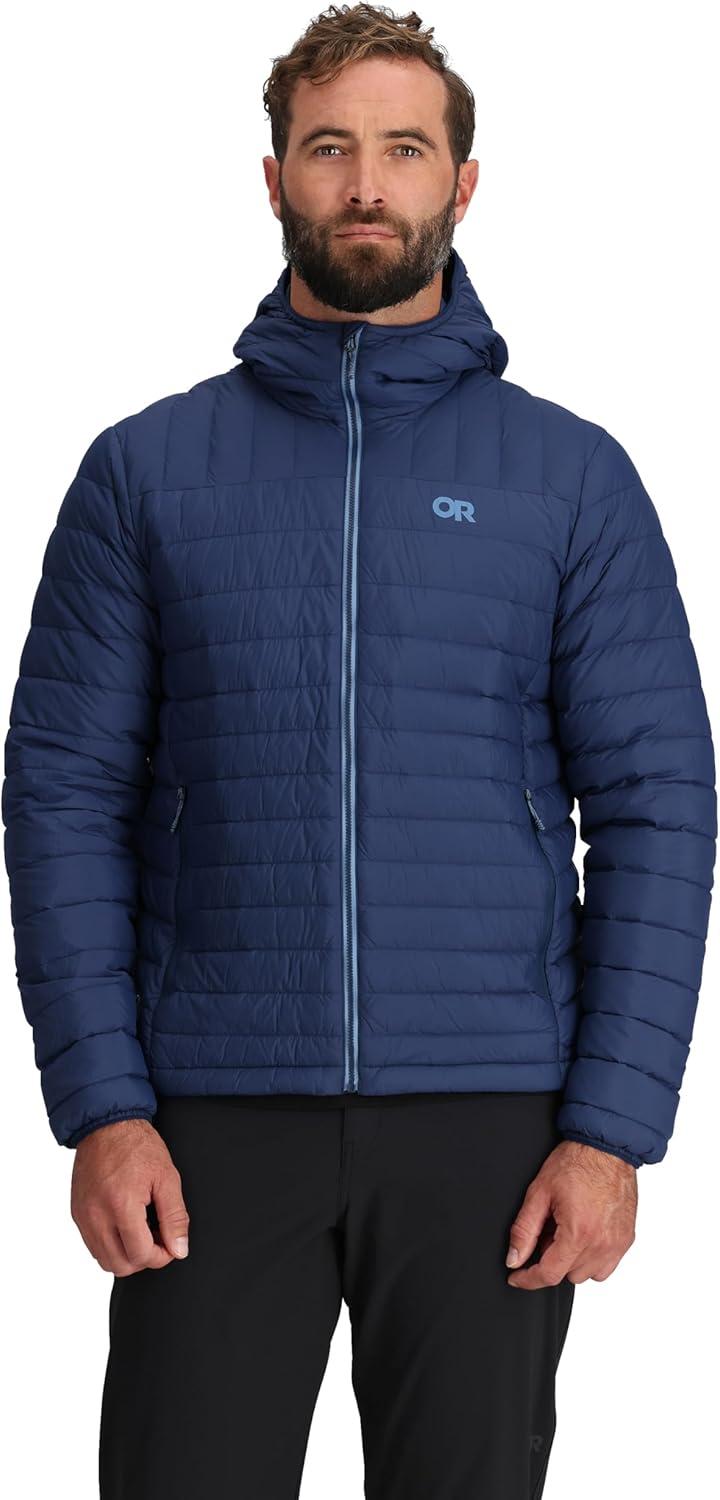 imageOutdoor Research Mens Transcendent Down Hoodie Jacket Water amp Wind Resistant Insulated Lightweight Standard FitCenote