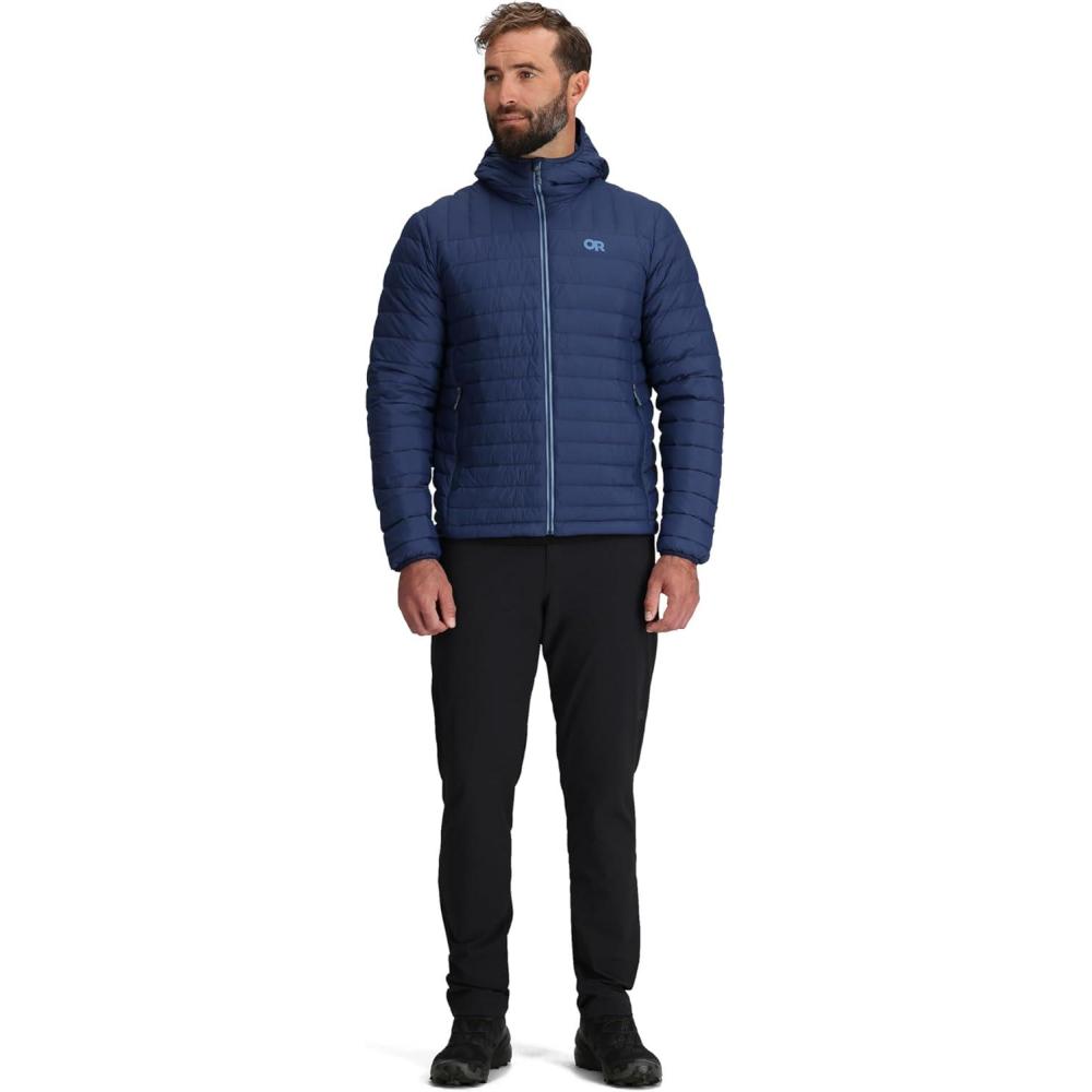 imageOutdoor Research Mens Transcendent Down Hoodie Jacket Water amp Wind Resistant Insulated Lightweight Standard FitCenote