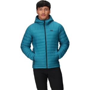 Outdoor Research Men’s Transcendent Down Hoodie Jacket | Water & Wind Resistant, Insulated, Lightweight, Standard Fit(Aurora)