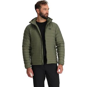 Outdoor Research Men’s Transcendent Down Hoodie Jacket | Water & Wind Resistant, Insulated, Lightweight, Standard Fit(Ranger Green)