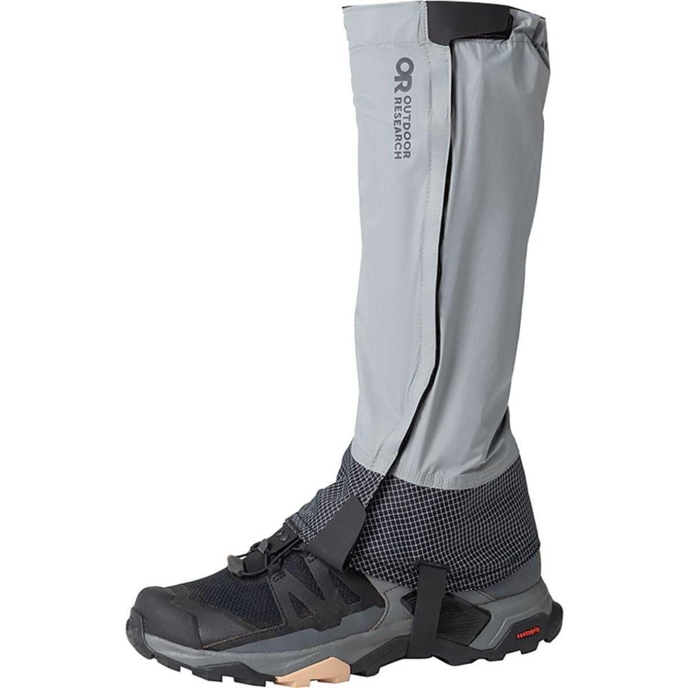 imageOutdoor Research Womens Helium UL Gaiter  Ultralight Waterproof Leg Guards for Hiking amp Running Cinch Top Boot Lace HookLight Pewter