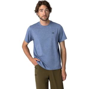 Outdoor Research Men’s ActiveIce Spectrum Sun T-Shirt – Self-Cooling, Quick-Dry, Moisture-Wicking, UPF 50+, Standard Fit(Ascent Blue Heather)