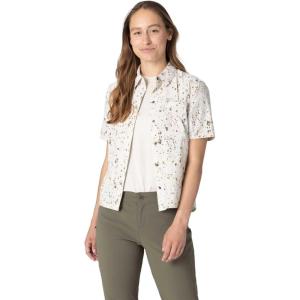 Outdoor Research Women’s Astroman Short Sleeve Sun Shirt | Lightweight UPF 30+ Snap Button Hiking Top, Breathable & Stretchy(Gravel Creekside Print)