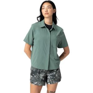 Outdoor Research Women’s Astroman Short Sleeve Sun Shirt | Lightweight UPF 30+ Snap Button Hiking Top, Breathable & Stretchy(Malachite)