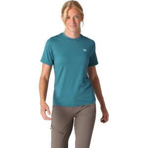 Outdoor Research Women’s ActiveIce Spectrum Sun T-Shirt | Cooling UPF 50+ Short Sleeve Hiking Top, Lightweight UV Shirt(Mallard)