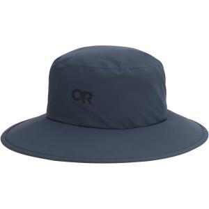 Outdoor Research Stratoburst Rain Hat | Waterproof, Windproof, Breathable, Adjustable Chin Cord, Stiffened Brim with Foam(Atlantic)