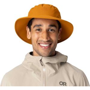 Outdoor Research Stratoburst Rain Hat | Waterproof, Windproof, Breathable, Adjustable Chin Cord, Stiffened Brim with Foam(Sedona)