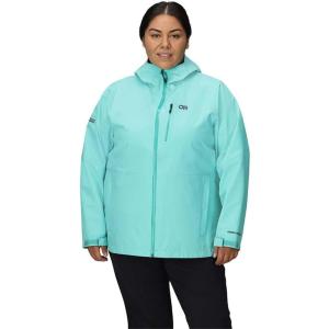 Outdoor Research Women’s Aspire 3L Plus Size Jacket | Waterproof, Windproof, Hooded, Long Sleeve, Standard Fit(Maldives)