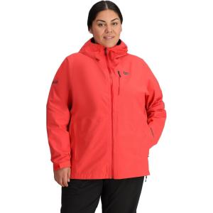 Outdoor Research Women’s Aspire 3L Plus Size Jacket | Waterproof, Windproof, Hooded, Long Sleeve, Standard Fit(Sunrise)