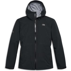 Outdoor Research Women’s Stratoburst Stretch Rain Jacket – Plus | Windproof & Waterproof Jacket, Adjustable Hood, Pit Zips(Black)