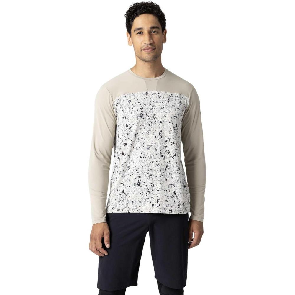 imageOutdoor Research Mens Freewheel MTB Mountain Bike Long Sleeve JerseyPro KhakiOyster Creekside Print