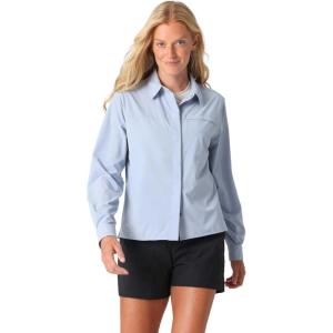Outdoor Research Women’s Astroman Long Sleeve Sun Shirt | Lightweight UPF 30+ Snap Button Hiking Top, Breathable & Stretchy(Fjord)