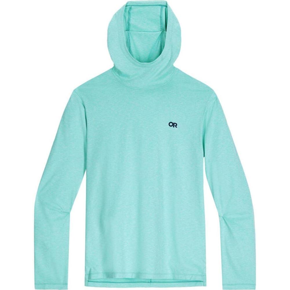 imageOutdoor Research Mens ActiveIce Spectrum Sun Hoodie  Self Cooling Quick Dry 3 Panel Hood UPF 50 Standard FitMaldives Heather