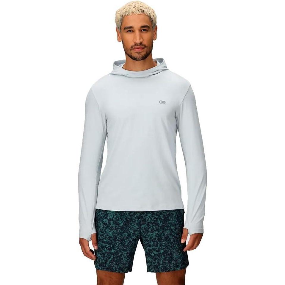 imageOutdoor Research Mens ActiveIce Spectrum Sun Hoodie  Self Cooling Quick Dry 3 Panel Hood UPF 50 Standard FitTitanium