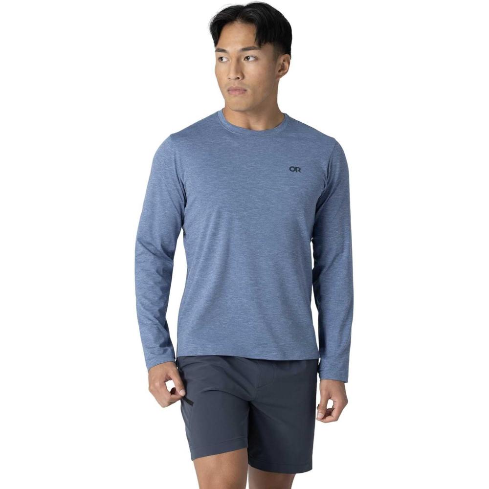 imageOutdoor Research Mens ActiveIce Spectrum Sun Long Sleeve TeeAscent Blue Heather