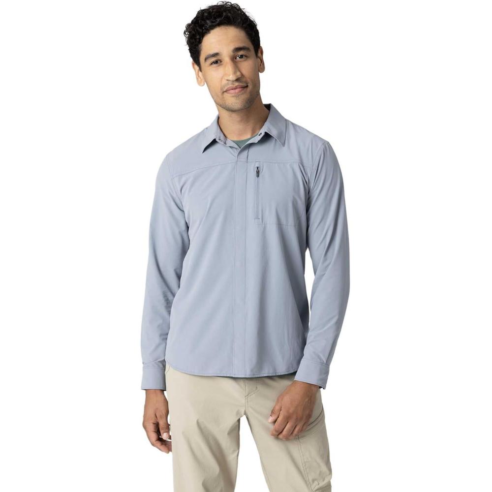 imageOutdoor Research Mens Astroman Long Sleeve Sun Shirt  Lightweight UPF 30 Snap Button Hiking Top Breathable amp StretchySlate