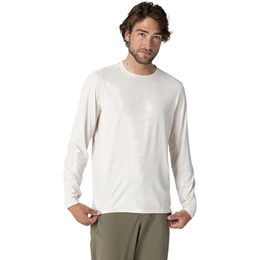 imageOutdoor Research Mens Eclipse Sun Long Sleeve Tee  Water amp Wind Resistant Breathable UPF 50 Lightweight Workout TopOyster