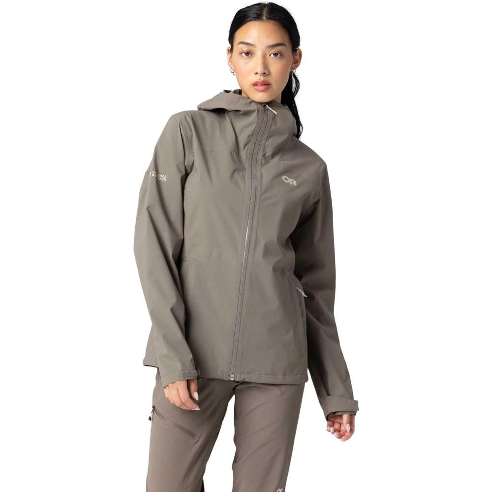 imageOutdoor Research Womens Stratoburst Stretch Rain JacketGravel