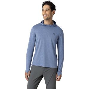 Outdoor Research Men’s ActiveIce Spectrum Sun Hoodie | Self Cooling, Quick Dry, 3 Panel Hood, UPF 50+, Standard Fit(Ascent Blue Heather)
