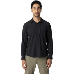Outdoor Research Men’s Astroman Long Sleeve Sun Shirt | Lightweight UPF 30+ Snap Button Hiking Top, Breathable & Stretchy(Black)