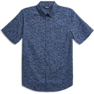 Outdoor Research Men’s Rooftop Short Sleeve Shirt – Button Down Shirt for Men(Skyline Switchback Print)