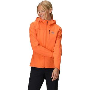 Outdoor Research Women’s Ultima Softshell Hoodie | Wind, Water & Abrasion Resistant, Brushed Inner, UPF 50+, Standard Fit(Zest)