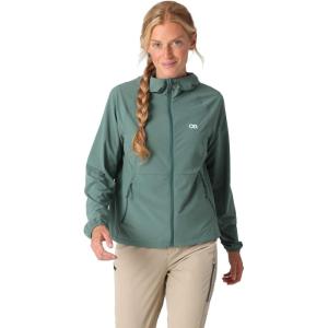 Outdoor Research Women’s Astroman Full Zip Sun Hoodie | Lightweight UPF 30+ Shirt for Hiking & Hot Weather, Moisture Wicking(Malachite)