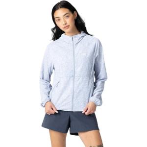 Outdoor Research Women’s Astroman Full Zip Sun Hoodie | Lightweight UPF 30+ Shirt for Hiking & Hot Weather, Moisture Wicking(Titanium Tamarack Print)