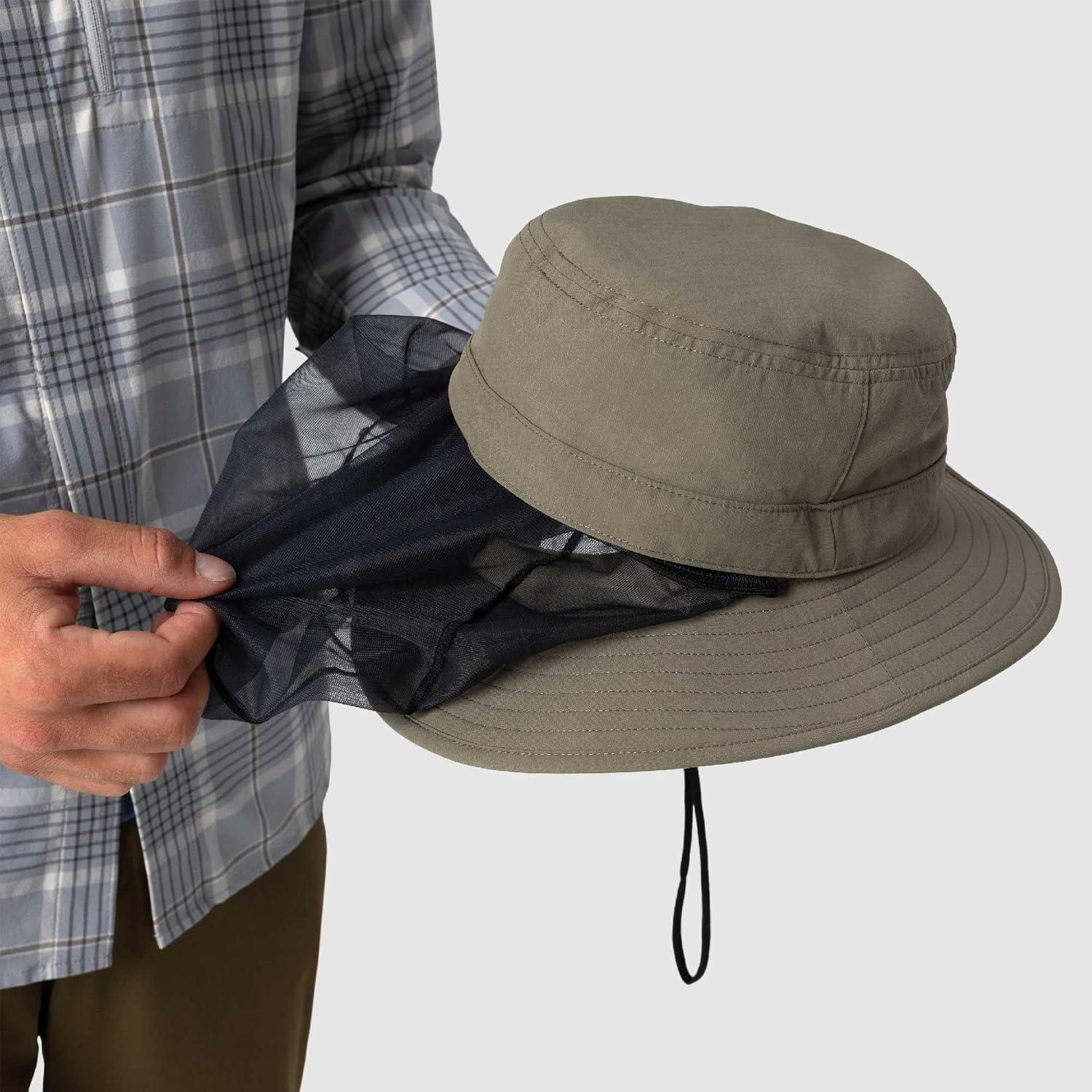 imageOutdoor Research Helios Bug Hat UPF 50 Netted Boonie Sun Hat for Hiking amp Fishing Mesh Net Keeps Mosquitos amp Insects OutRanger Green