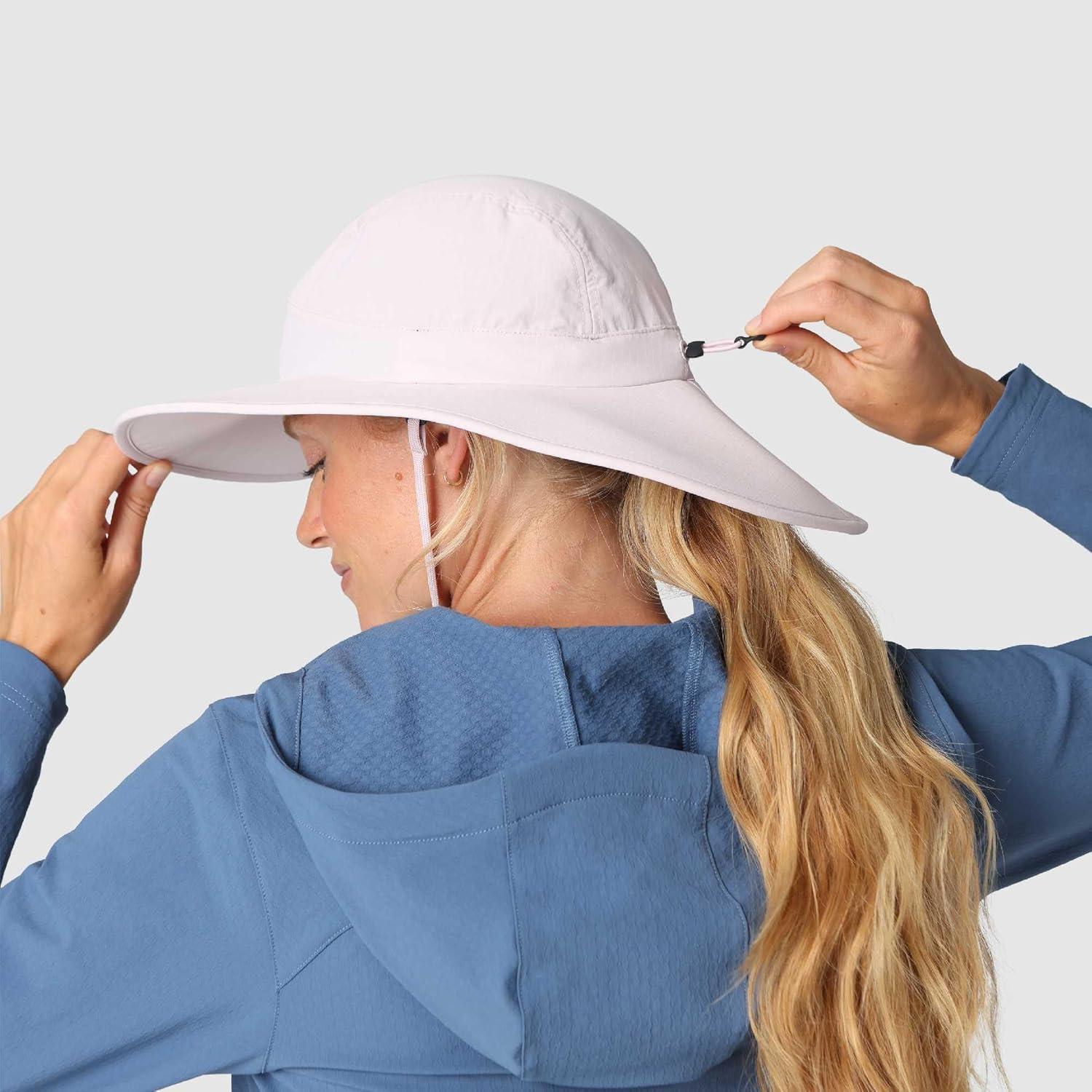 imageOutdoor Research Womens Oasis Sun Hat Wide Brim Lightweight UPF 50 Sun Protection Hat for Hiking amp Golf Chin StrapCherry Blossom