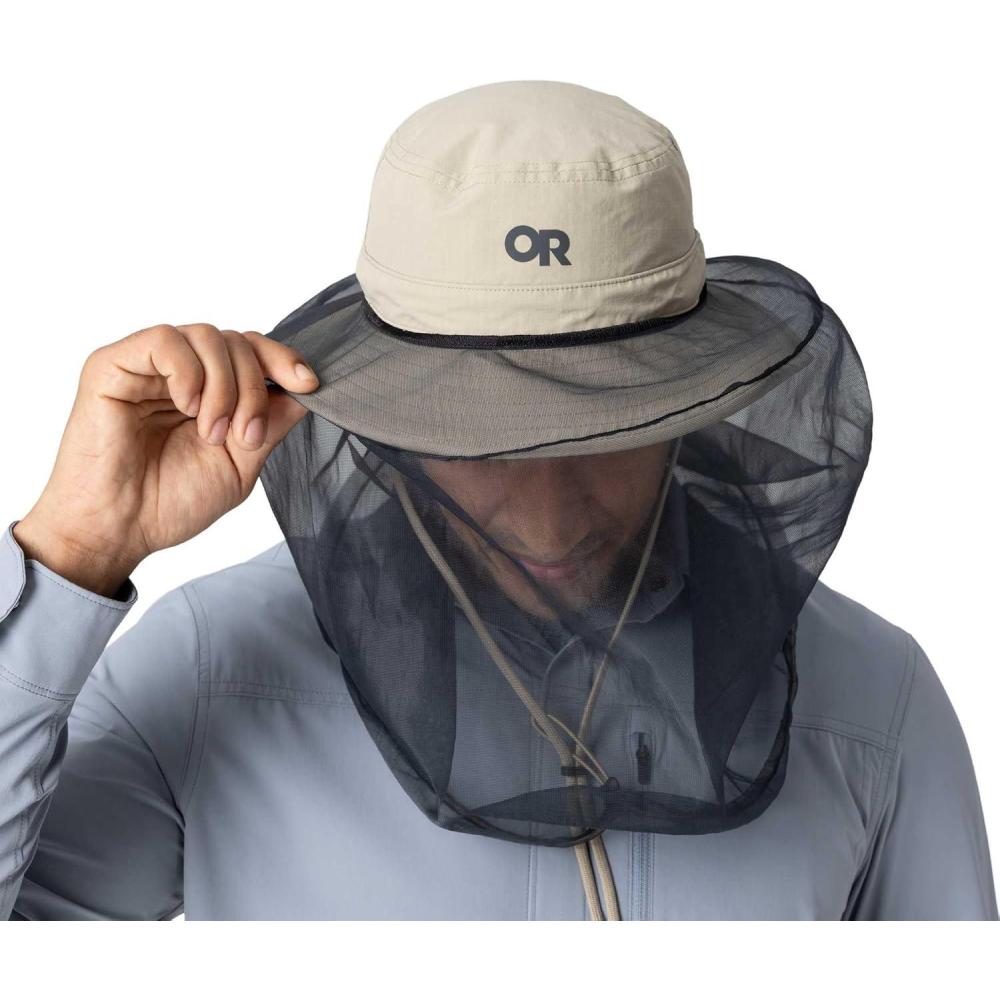 imageOutdoor Research Helios Bug Hat UPF 50 Netted Boonie Sun Hat for Hiking amp Fishing Mesh Net Keeps Mosquitos amp Insects OutPro Khaki