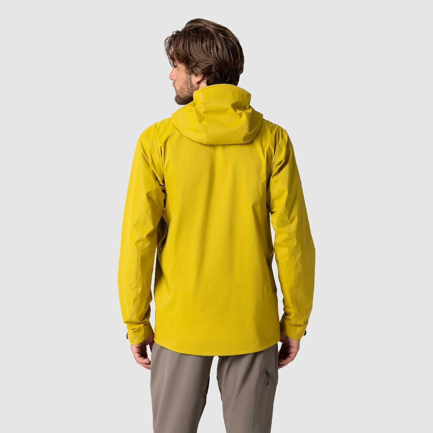 imageOutdoor Research Mens SkyChaser Jacket Lightweight Waterproof Mountaineering Shell Pit Zips Helmet Compatible HoodAmber