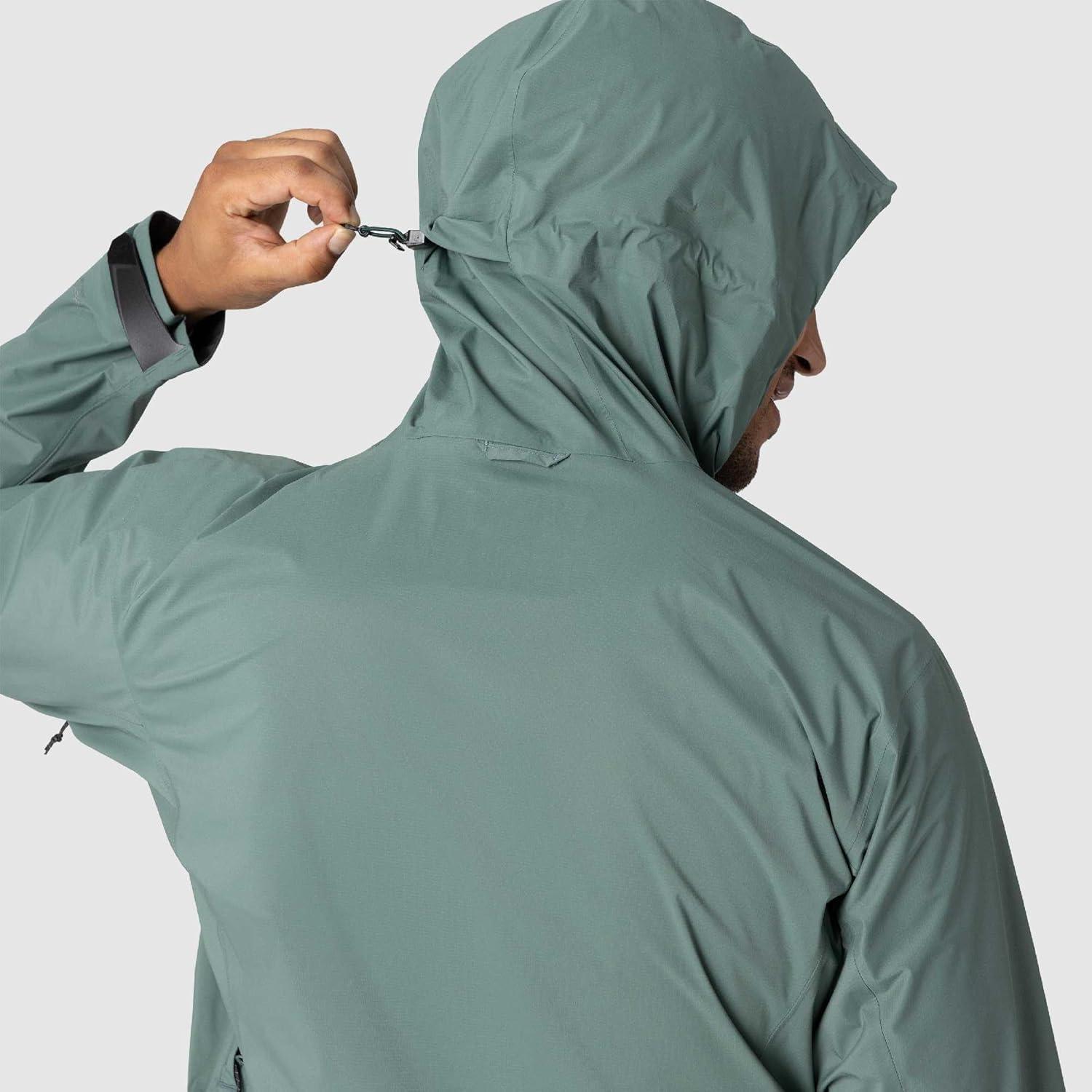 imageOutdoor Research Mens SkyChaser Jacket Lightweight Waterproof Mountaineering Shell Pit Zips Helmet Compatible HoodMalachite