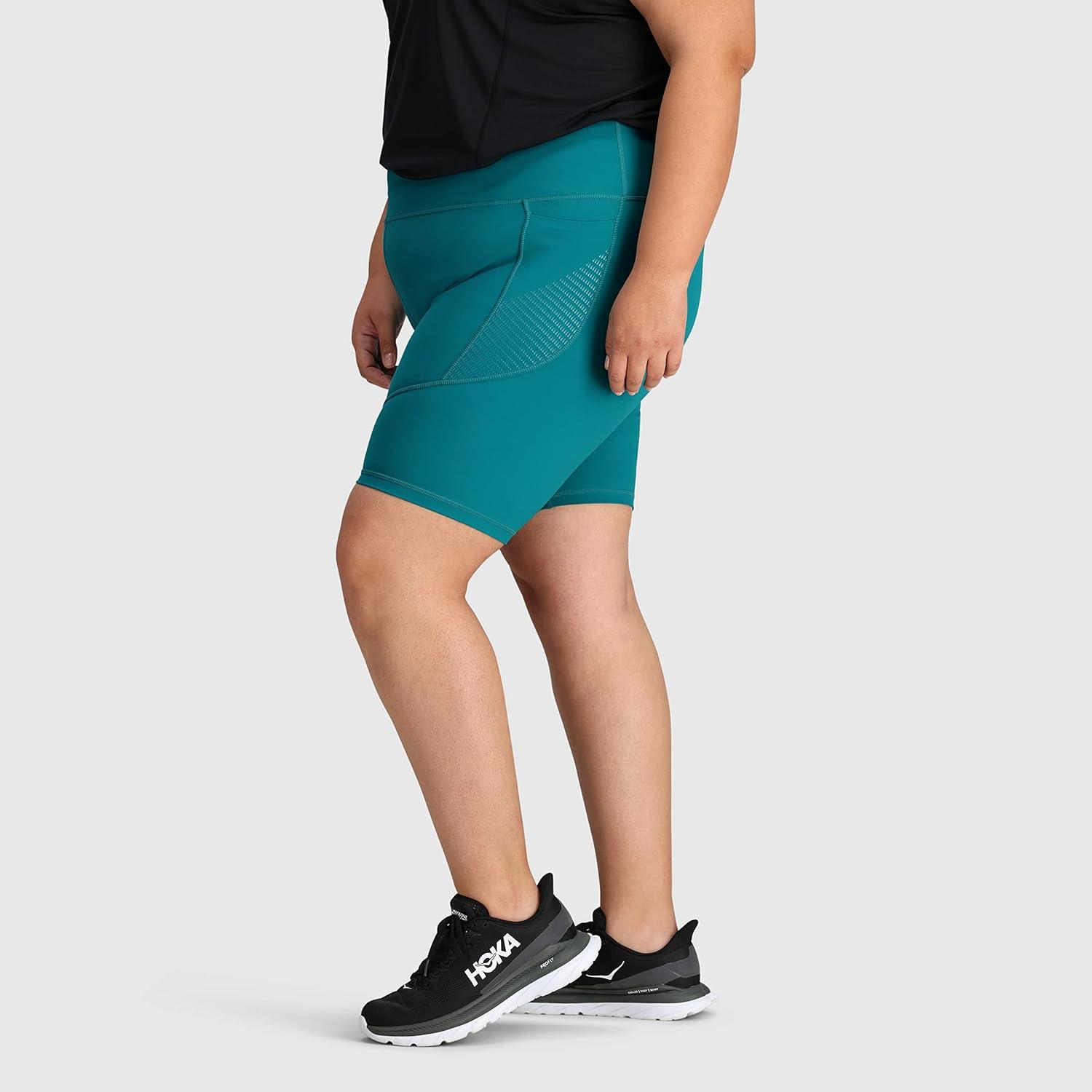 imageOutdoor Research Womens AdVantage Shorts 10 Inseam  High Waist Bike ShortsDeep Lake