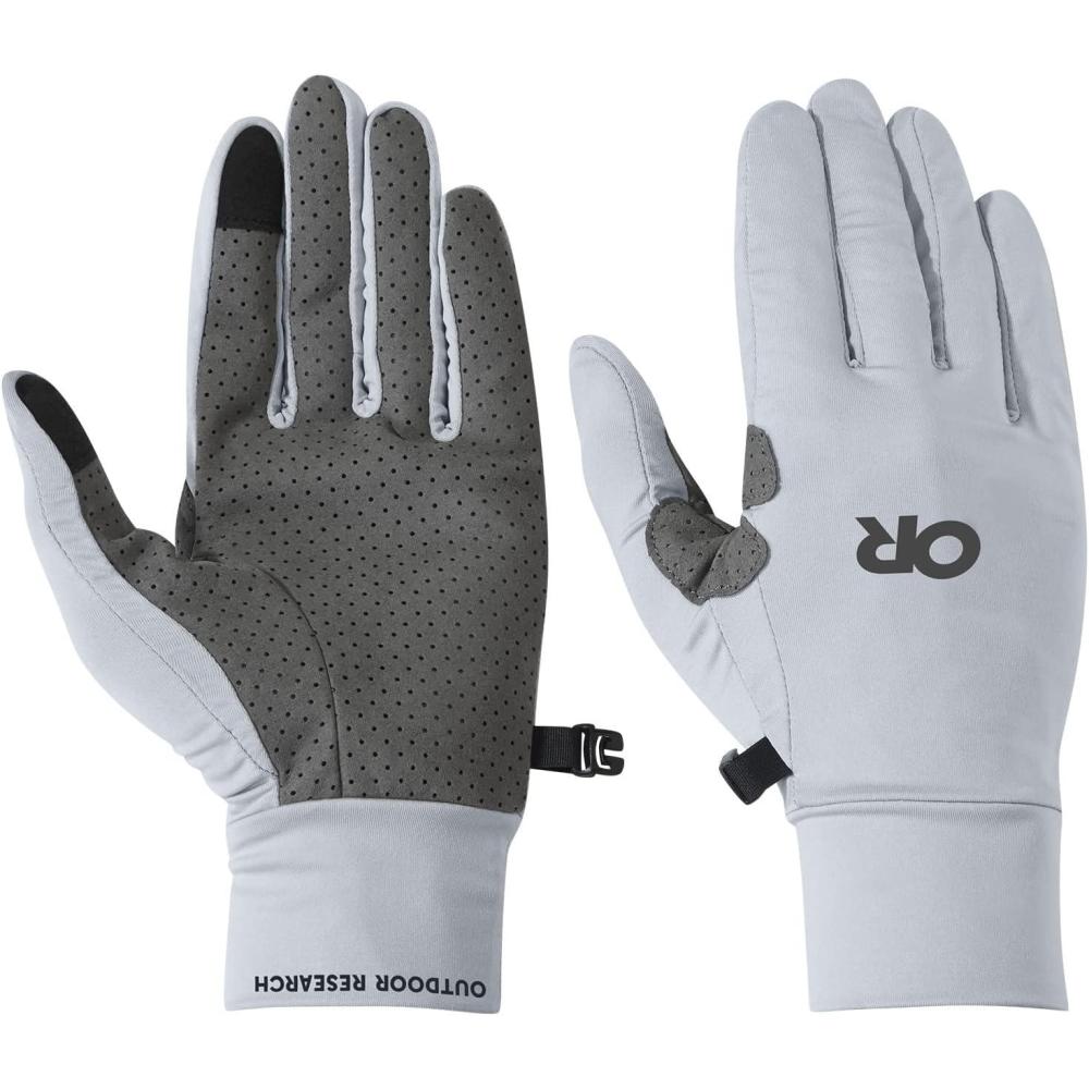 imageOutdoor Research Unisex Activelce Chroma Full Sun Gloves Lightweight amp Breathable UPF 50 Sun Protection GloveTitanium Grey