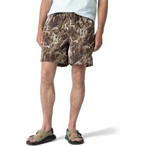Outdoor Research Men’s Odyssey Multi Shorts | Water Resistant, DWR, Side & Back Pockets, UPF 50+, Standard Fit(Chestnut Alcove Print)