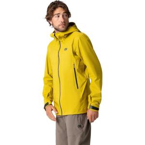 Outdoor Research Men’s SkyChaser Jacket | Lightweight Waterproof Mountaineering Shell, Pit Zips, Helmet Compatible Hood(Amber)