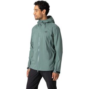 Outdoor Research Men’s SkyChaser Jacket | Lightweight Waterproof Mountaineering Shell, Pit Zips, Helmet Compatible Hood(Malachite)